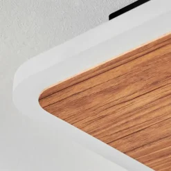 Luminaires Scandinaves-hofstein Plafonnier Tiutiella LED Brun, Couleur bois, Noir, 1 lumière