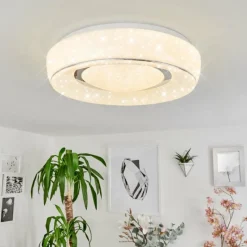 hofstein Plafonnier Tobosy LED Blanc, 1 lumière, Télécommandes