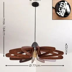 Lampes Vintages & Rétros-hofstein Plafonnier Togo Noir, 1 lumière