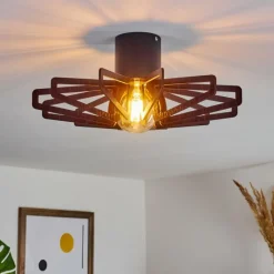 Lampes Vintages & Rétros-hofstein Plafonnier Togo Noir, 1 lumière