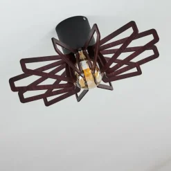 Lampes Vintages & Rétros-hofstein Plafonnier Togo Noir, 1 lumière