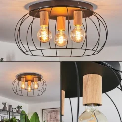 Luminaires Scandinaves-hofstein Plafonnier Toklolo Écru, 3 lumières