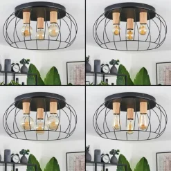 Luminaires Scandinaves-hofstein Plafonnier Toklolo Écru, 3 lumières