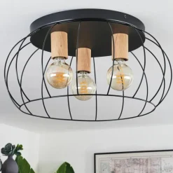 Luminaires Scandinaves-hofstein Plafonnier Toklolo Écru, 3 lumières