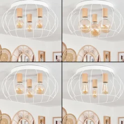 Luminaires Scandinaves-hofstein Plafonnier Toklolo Écru, 3 lumières