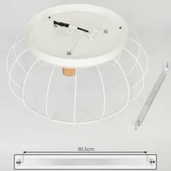 Luminaires Scandinaves-hofstein Plafonnier Toklolo Écru, 3 lumières