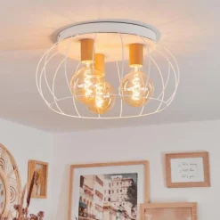 Luminaires Scandinaves-hofstein Plafonnier Toklolo Écru, 3 lumières