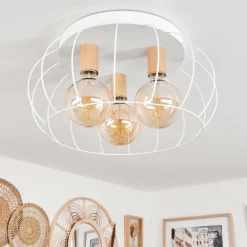 Luminaires Scandinaves-hofstein Plafonnier Toklolo Écru, 3 lumières