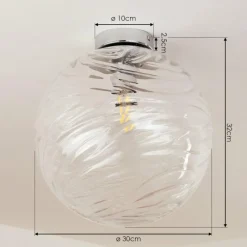 hofstein Plafonnier Tomboul Chrome, 1 lumière