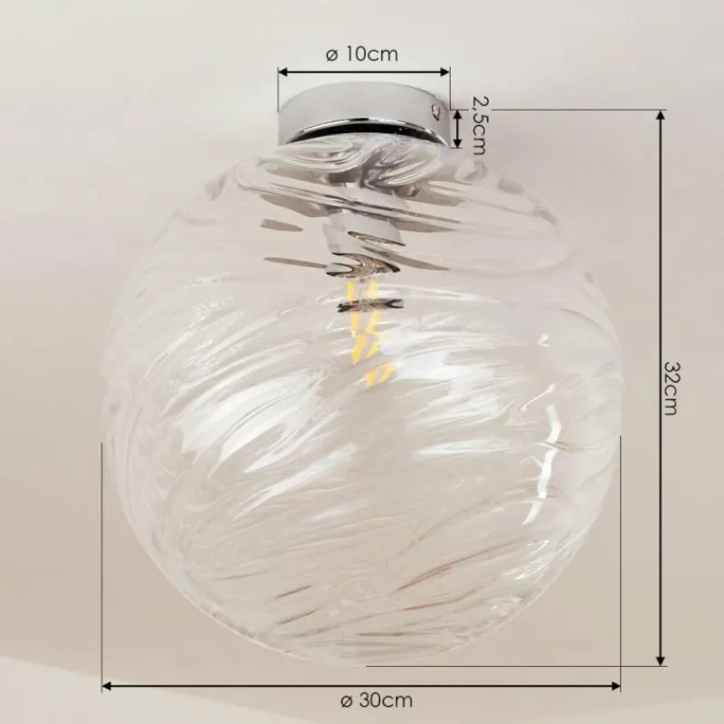 hofstein Plafonnier Tomboul Chrome, 1 lumière
