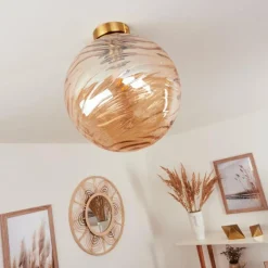 hofstein Plafonnier Tomboul Or, 1 lumière