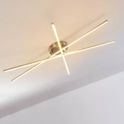hofstein Plafonnier Tornio LED Nickel mat, 3 lumières* Éclairage Led
