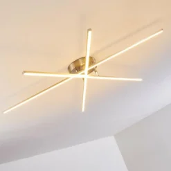 hofstein Plafonnier Tornio LED Nickel mat, 3 lumières* Éclairage Led