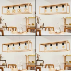 Luminaires Scandinaves-hofstein Plafonnier Torreglia Brun, 4 lumières