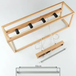 Luminaires Scandinaves-hofstein Plafonnier Torreglia Brun, 4 lumières