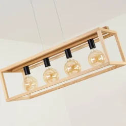 Luminaires Scandinaves-hofstein Plafonnier Torreglia Brun, 4 lumières