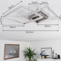 hofstein Plafonnier Torres LED Blanc, 2 lumières