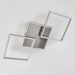 hofstein Plafonnier Torres LED Nickel mat, 3 lumières