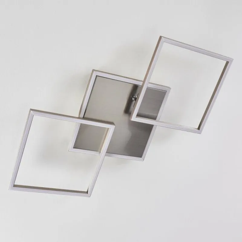 hofstein Plafonnier Torres LED Nickel mat, 3 lumières