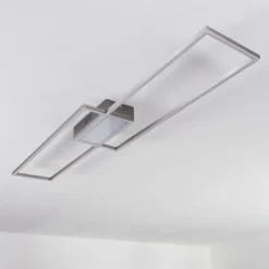 hofstein Plafonnier Torresella LED Nickel mat, 2 lumières, Télécommandes