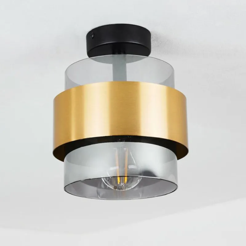 hofstein Plafonnier Traak Noir, 1 lumière