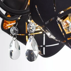 Lampes En Tissu-hofstein Plafonnier Trasancos Noir, 5 lumières