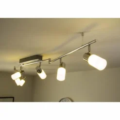 Luminaires Trio Plafonnier Trio 8214 LED Aluminium, Chrome, Acier inoxydable, 6 lumières