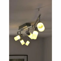 Luminaires Trio Plafonnier Trio 8214 LED Aluminium, Chrome, Acier inoxydable, 6 lumières