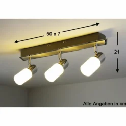 Luminaires Trio Plafonnier Trio 8214 LED Aluminium, Chrome, Acier inoxydable, 3 lumières