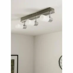 Luminaires Trio Plafonnier Trio 8214 LED Aluminium, Chrome, Acier inoxydable, 3 lumières