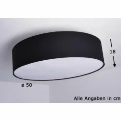 Lampes En Tissu-Luminaires Trio Plafonnier Trio 3033 Nickel mat, Noir, 3 lumières