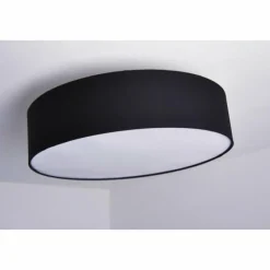 Lampes En Tissu-Luminaires Trio Plafonnier Trio 3033 Nickel mat, Noir, 3 lumières