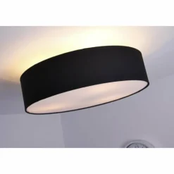 Lampes En Tissu-Luminaires Trio Plafonnier Trio 3033 Nickel mat, Noir, 3 lumières