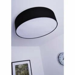 Lampes En Tissu-Luminaires Trio Plafonnier Trio 3033 Nickel mat, Noir, 3 lumières