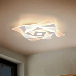 Luminaires Trio Plafonnier Trio AKITA LED Blanc, 1 lumière, Télécommandes* Éclairage Led