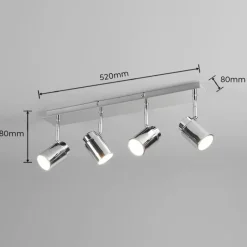 Luminaires Trio Plafonnier Trio Angelo Chrome, 4 lumières* Spots Et Projecteurs