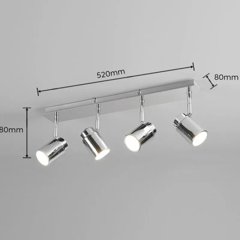 Luminaires Trio Plafonnier Trio Angelo Chrome, 4 lumières* Spots Et Projecteurs