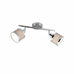 Lampes En Tissu-Luminaires Trio Plafonnier Trio AROSA Chrome, 2 lumières