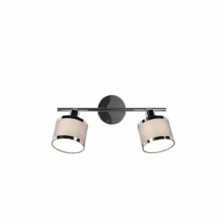 Lampes En Tissu-Luminaires Trio Plafonnier Trio AROSA Chrome, 2 lumières