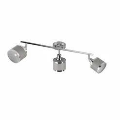 Lampes En Tissu-Luminaires Trio Plafonnier Trio AROSA Chrome, 3 lumières