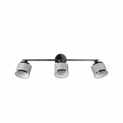 Lampes En Tissu-Luminaires Trio Plafonnier Trio AROSA Chrome, 3 lumières