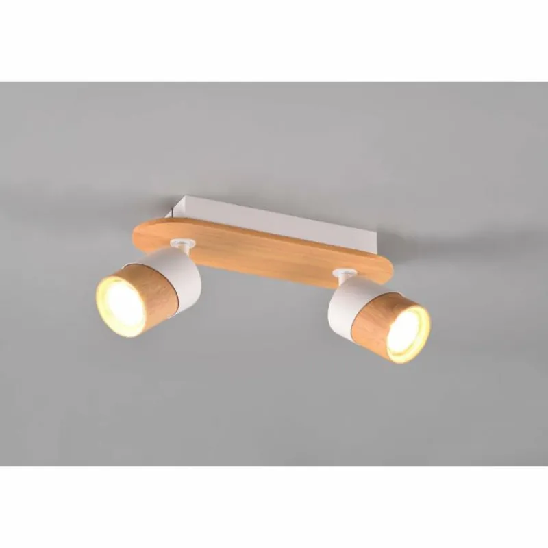 Lampes En Bois-Luminaires Trio Plafonnier Trio Aruni Écru, 2 lumières