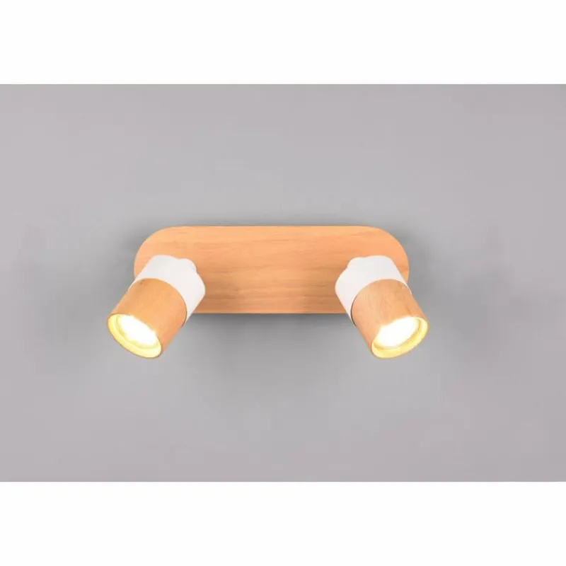 Lampes En Bois-Luminaires Trio Plafonnier Trio Aruni Écru, 2 lumières