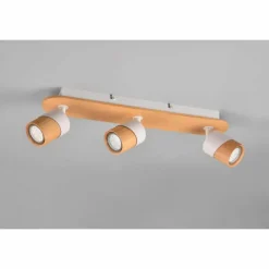 Lampes En Bois-Luminaires Trio Plafonnier Trio Aruni Écru, 3 lumières