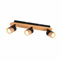 Lampes En Bois-Luminaires Trio Plafonnier Trio Aruni Écru, 3 lumières