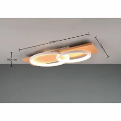 Lampes En Bois-Luminaires Trio Plafonnier Trio Barca LED Écru, Blanc, 1 lumière