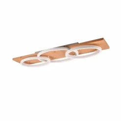 Lampes En Bois-Luminaires Trio Plafonnier Trio Barca LED Écru, Blanc, 1 lumière