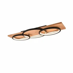 Lampes En Bois-Luminaires Trio Plafonnier Trio Barca LED Écru, Noir, 1 lumière