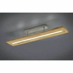 Lampes Industrielles-Luminaires Trio Plafonnier Trio Brad LED Bois clair, 1 lumière