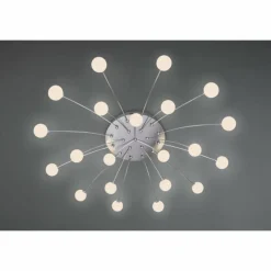 Luminaires Trio Plafonnier Trio Bullet LED Nickel mat, 21 lumières